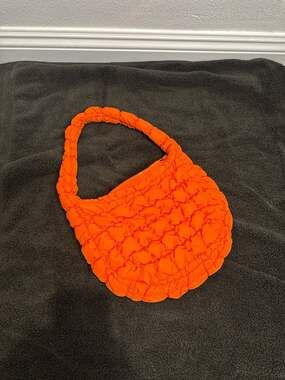 COS Quilted Mini Bag in Bright Orange